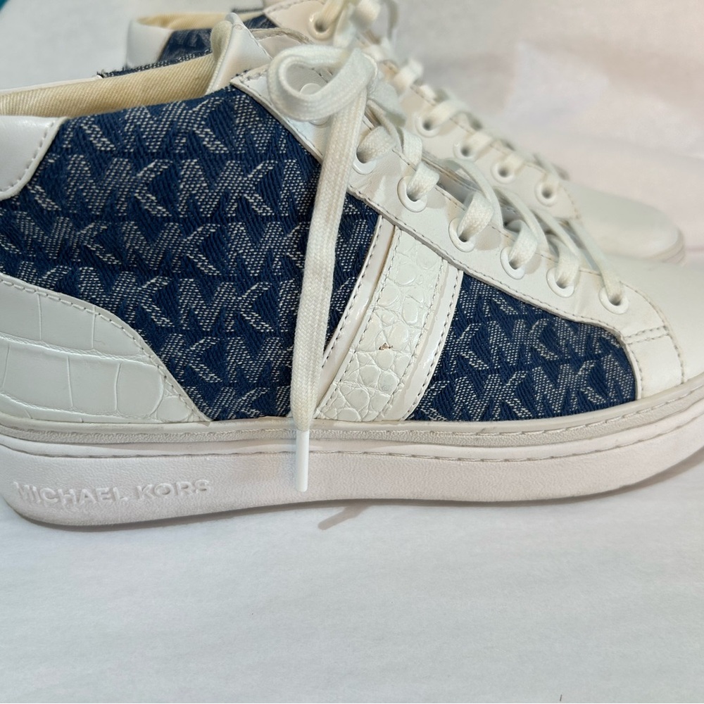 Michael Kors Blue and White Sneakers